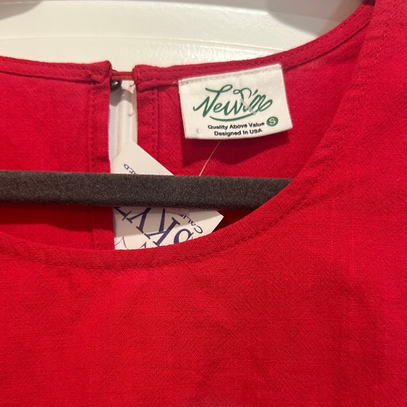 Red Crop Top with Ruffle Detail - Picture 2 of 5